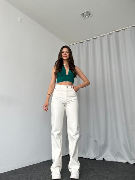 Beyaz Wide Leg Jean