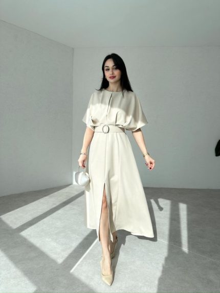 Krem Midi ARTHUR Elbise