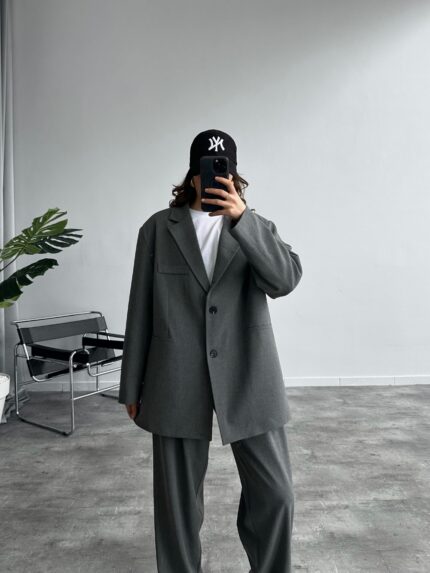 Gri Malavi Blazer Takım