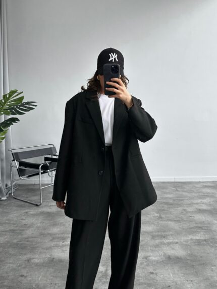 Siyah Malavi Blazer Takım