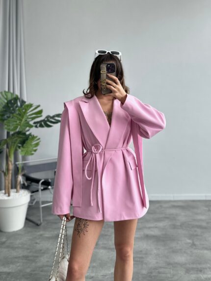 Pembe Mila Premium Ceket